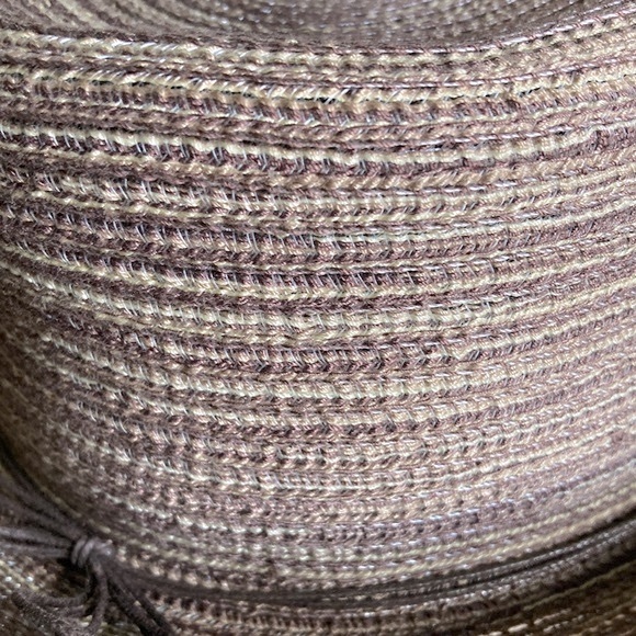 Croft & Barrow Woven Packable Bucket Hat Tweed Brown & Tan Woven Bead Accent - Picture 9 of 12